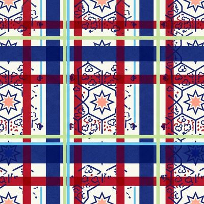 格纹 · 全涤时尚经编格子面料 #3